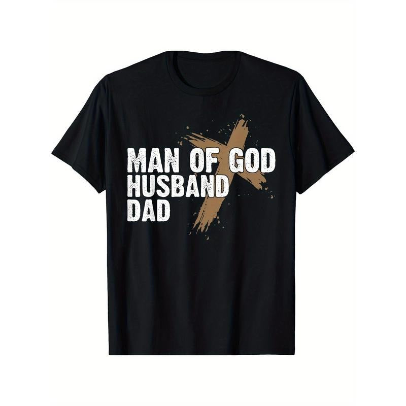 Man Of God Husband Dad Christian Faith Father's Day Gift T-Shirt made in usa Hoodie Sweatshirt | PrintMintTees.com