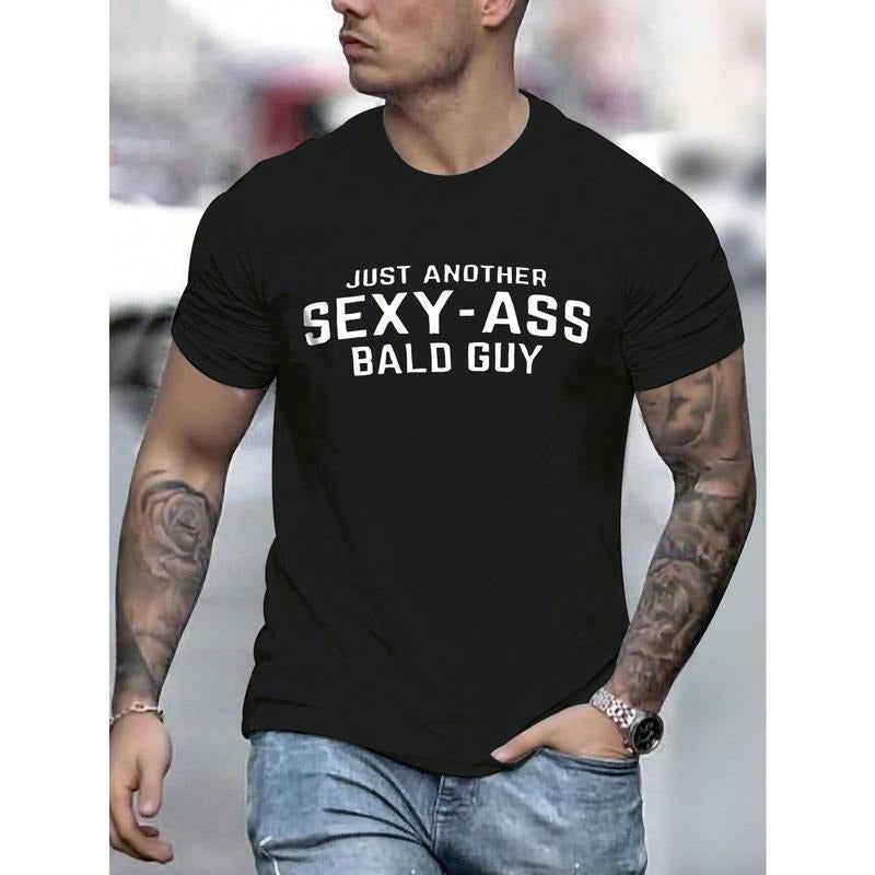 Manfinity Homme Men's Summer Slogan Printed Round-Neck Casual Short Sleeve T-Shirt Made in USA Hoodie Sweatshirt