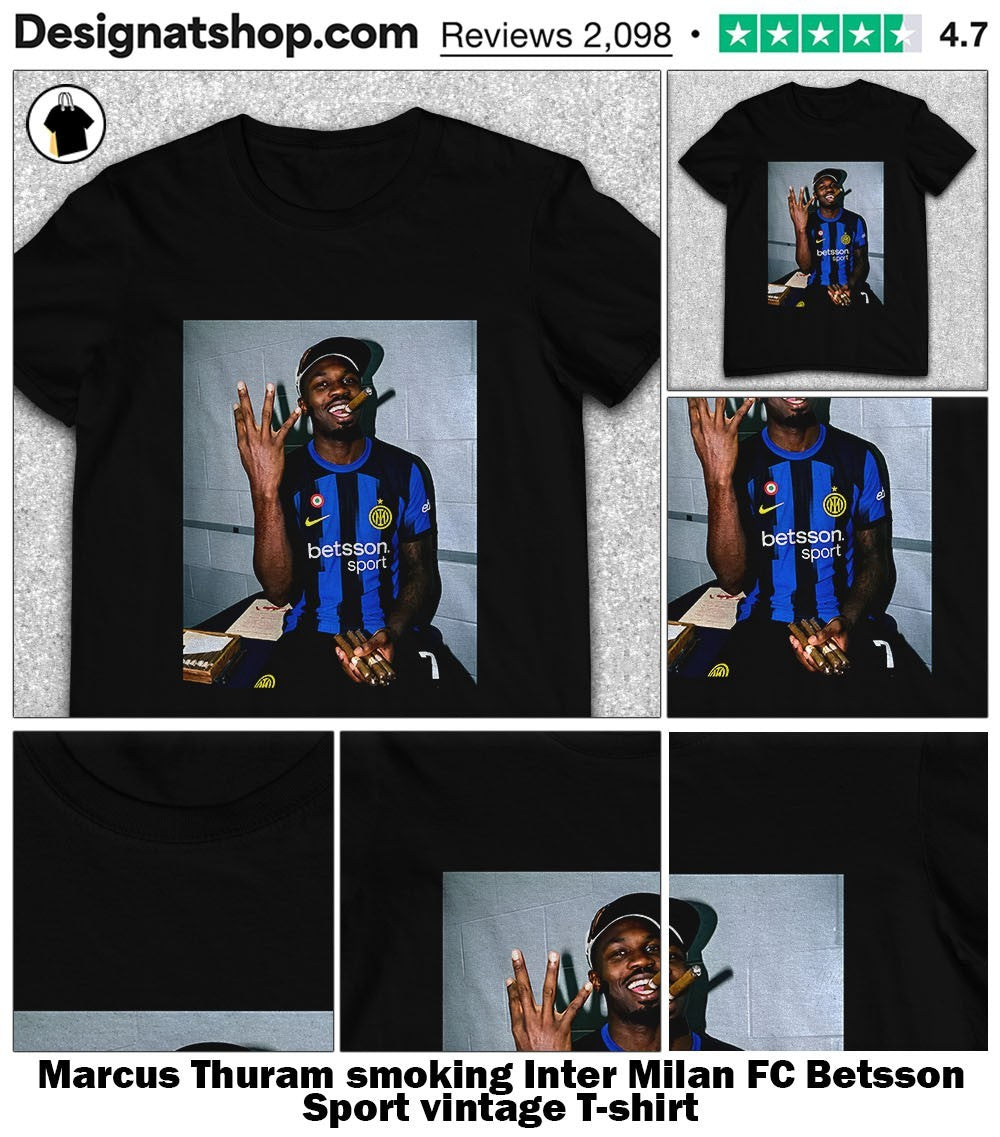 Marcus Thuram smoking Inter Milan FC Betsson Sport vintage shirt