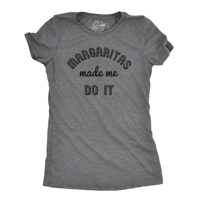 Margaritas Made Me Do It Funny Drinking Mardi Gras T Shirt For Woman Funny Womens T Shirts Cute Slimming Top Comfortable...