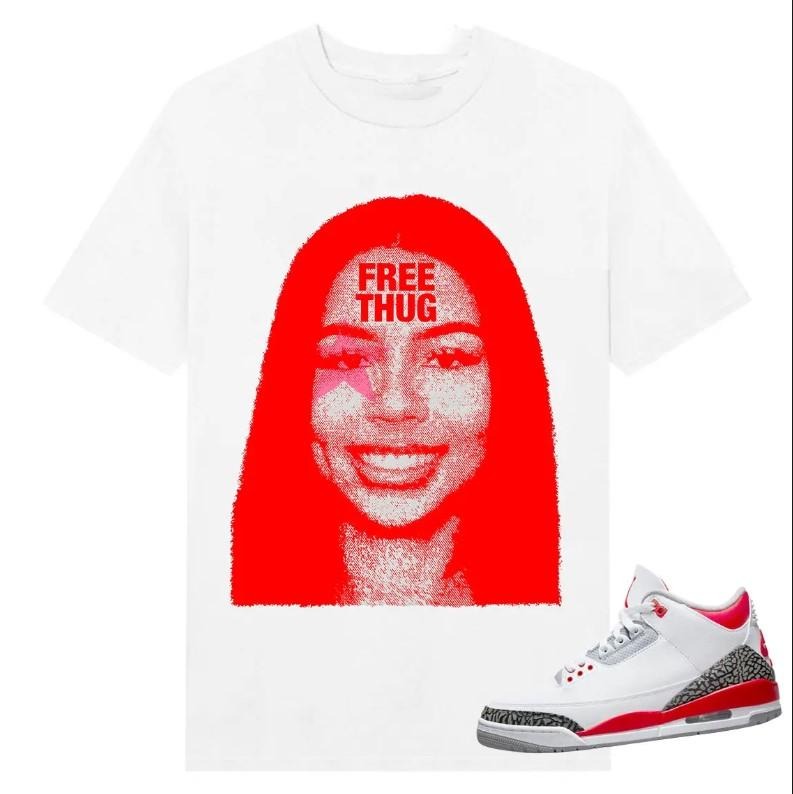 Mariah TS Big Face STar Tee, Shirt to match Fire Red 3s Black, Shirt to matching Sneaker Hoodie Sweatshirt