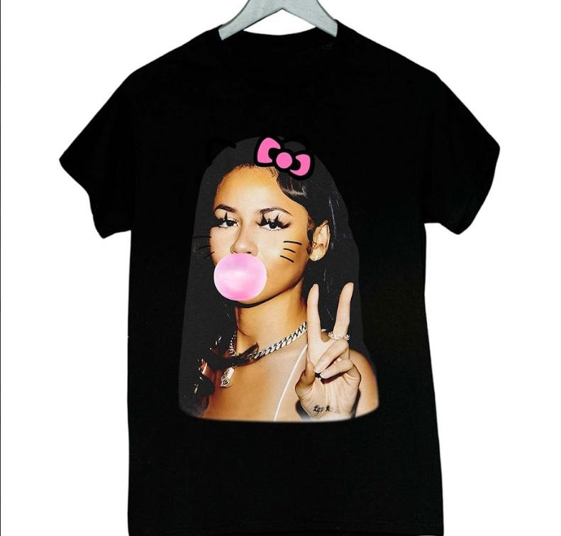 Mariahh Scientist Big Face Peace kitty bubble Shirt Cotton Fabric Hoodie, Sweatshirt | PrintMintTees.com