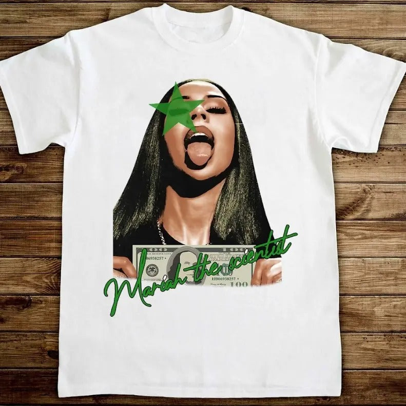 Mariahh green Classic Style Tee, Big Face T-shirt, Rap Hip Hop Tee Hoodie Sweatshirt | PrintMintTees.com