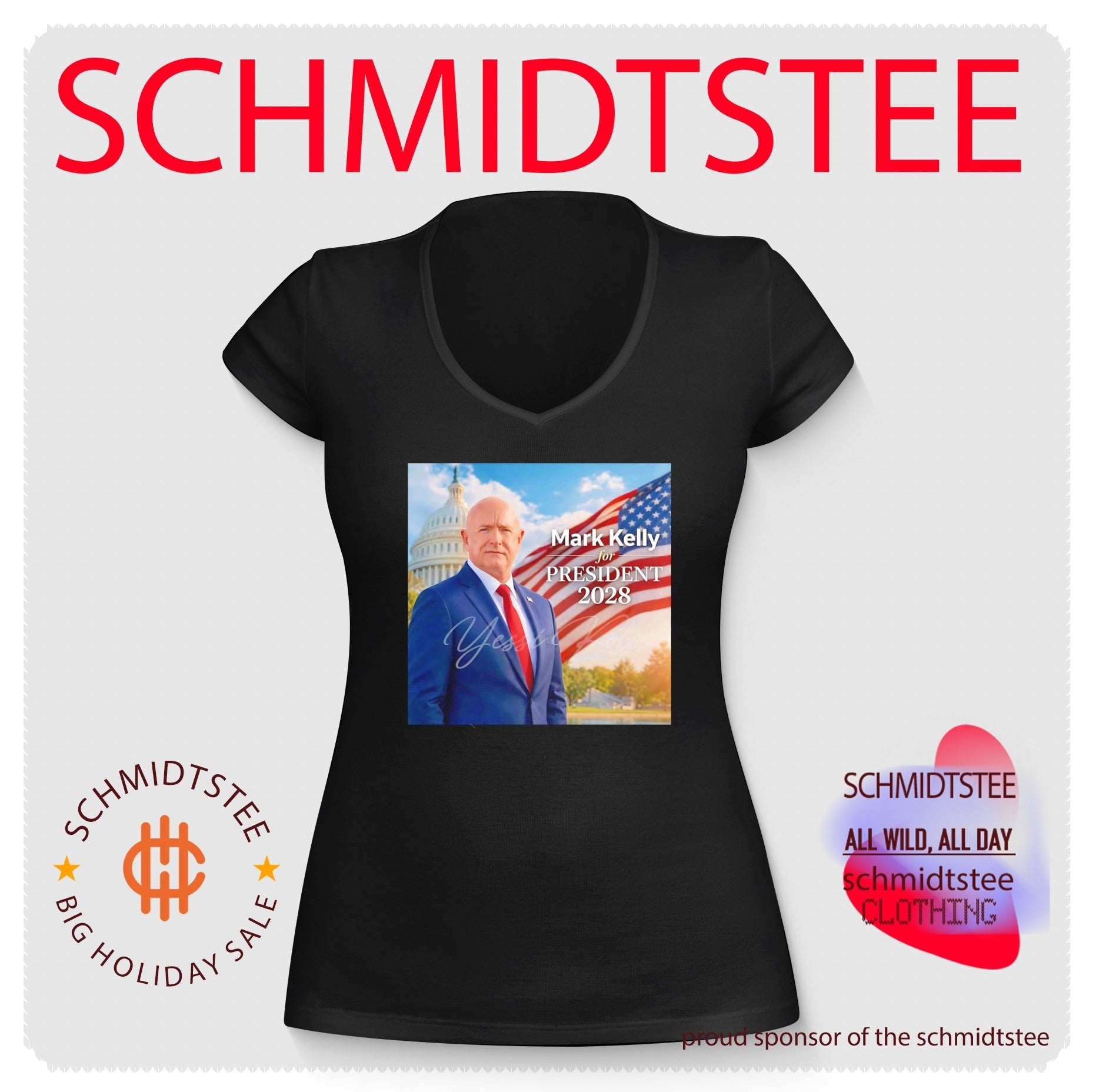 Mark Kelly for president 2028 promotional graphic shirt