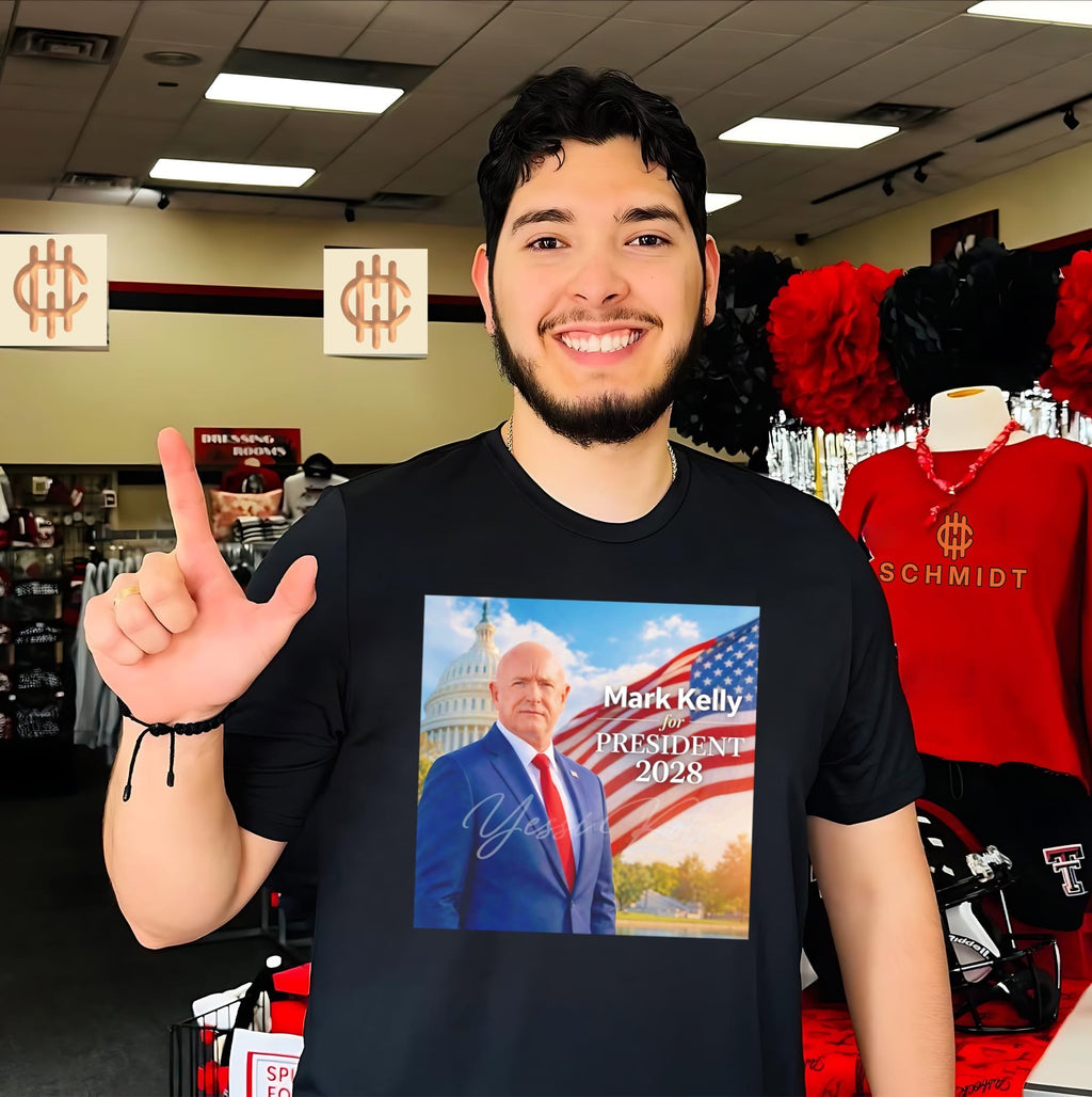 Mark Kelly for president 2028 promotional graphic shirt