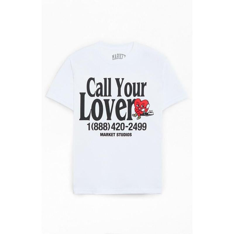 Market Men's Call Your Lover T-Shirt - Multicolor Hoodie Sweatshirt | PrintMintTees.com