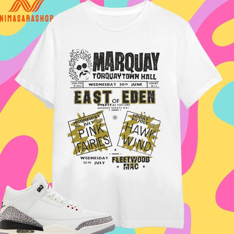 Marquay Torquay Town Hall Wednesday 30th June East Of Eden Shirts