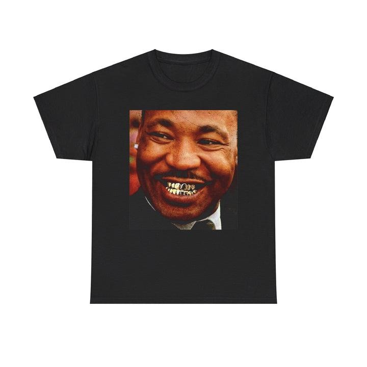 Mart!n Luther King Gold Gr!llz Meme Unisex Cotton TShirt Hoodie Sweatshirt | PrintMintTees.com