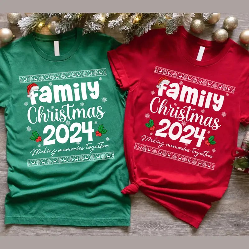 Matching Family Christmas T-shirt, Christmas Matching Shirt, Xmas Family Tee, Christmas 2024 Shirt Hoodie, Sweatshirt