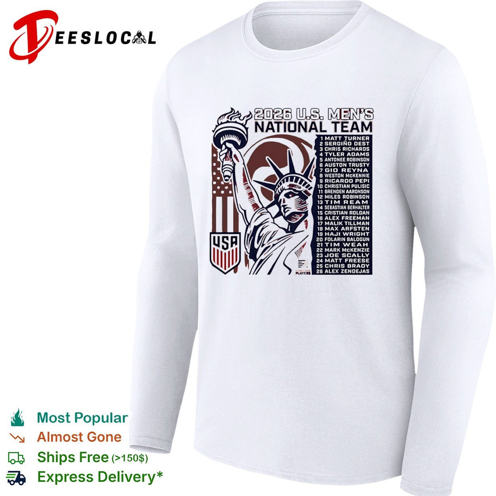 Matt Turner Sergino Dest Christian Pulisic 2026 US National Team Roster Soccer Shirt