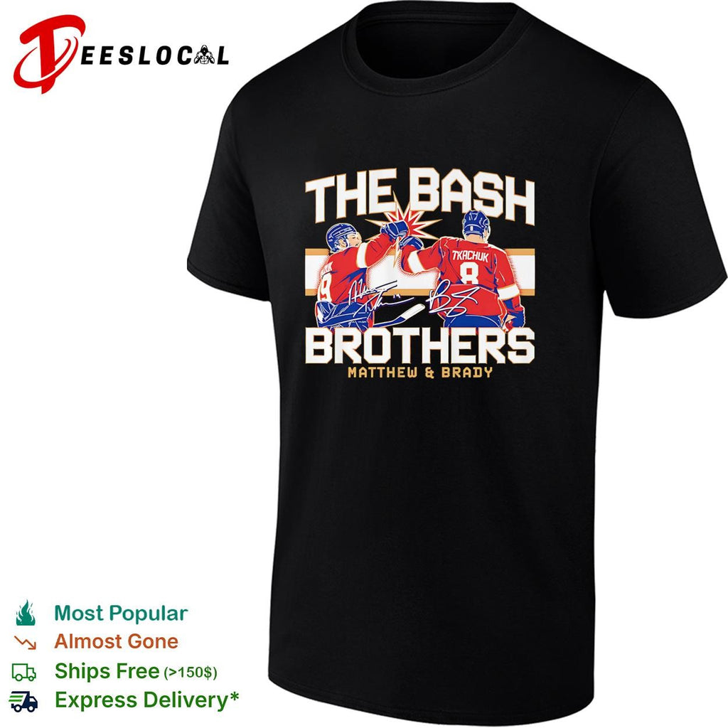 Matthew and Brady Tkachuk Florida Panthers The Bash Brothers siganture shirt