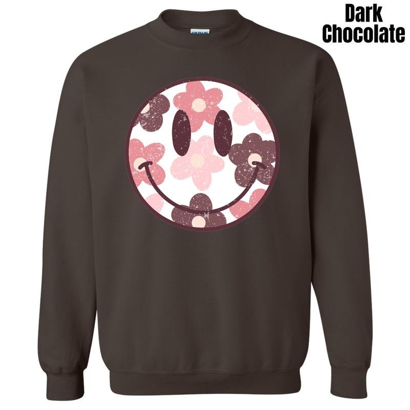 Mauve Mix Happy Face  Sweatshirt 'NLB' Shirt Hoodie | PrintMintTees.com