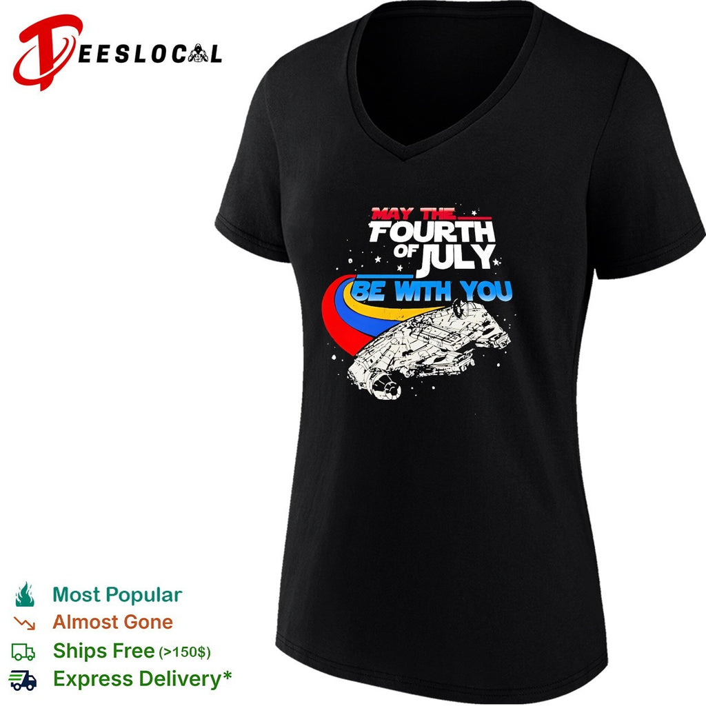 May the fourth of July be with you Millennium Falcon shirt