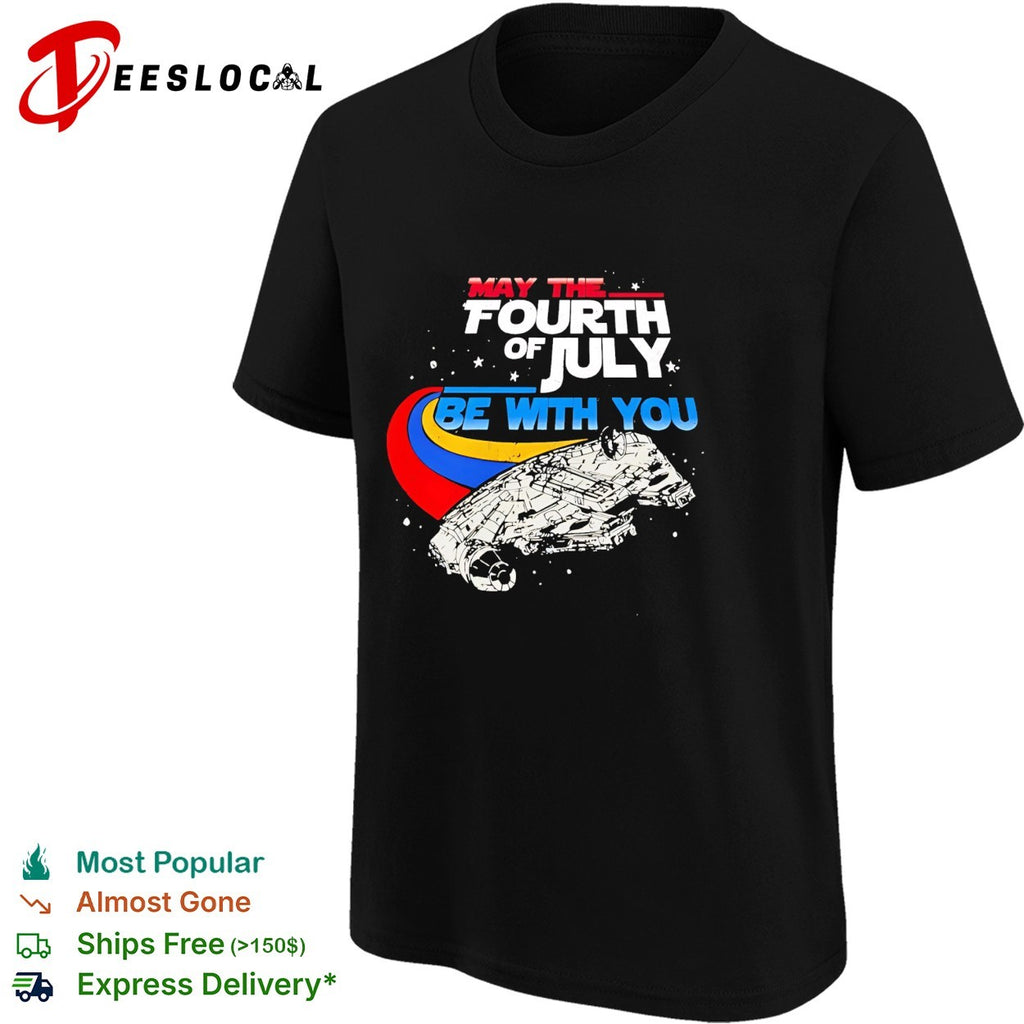 May the fourth of July be with you Millennium Falcon shirt