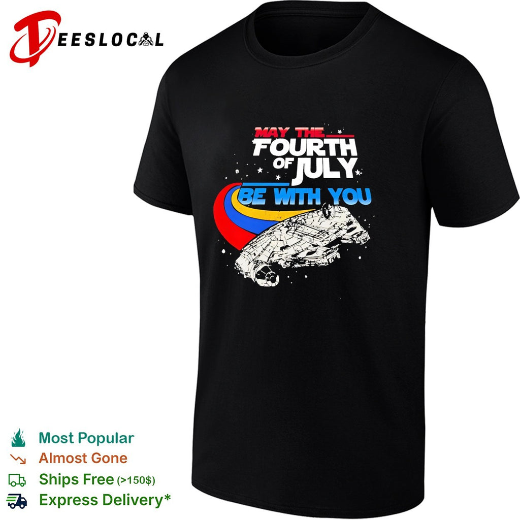 May the fourth of July be with you Millennium Falcon shirt