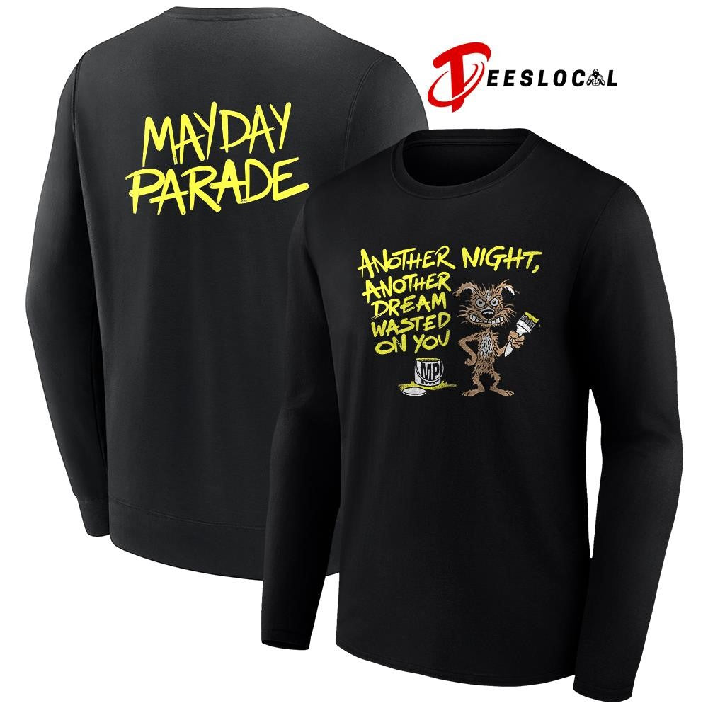Mayday Parade another night another dream wasted on you graffiti dog art shirt