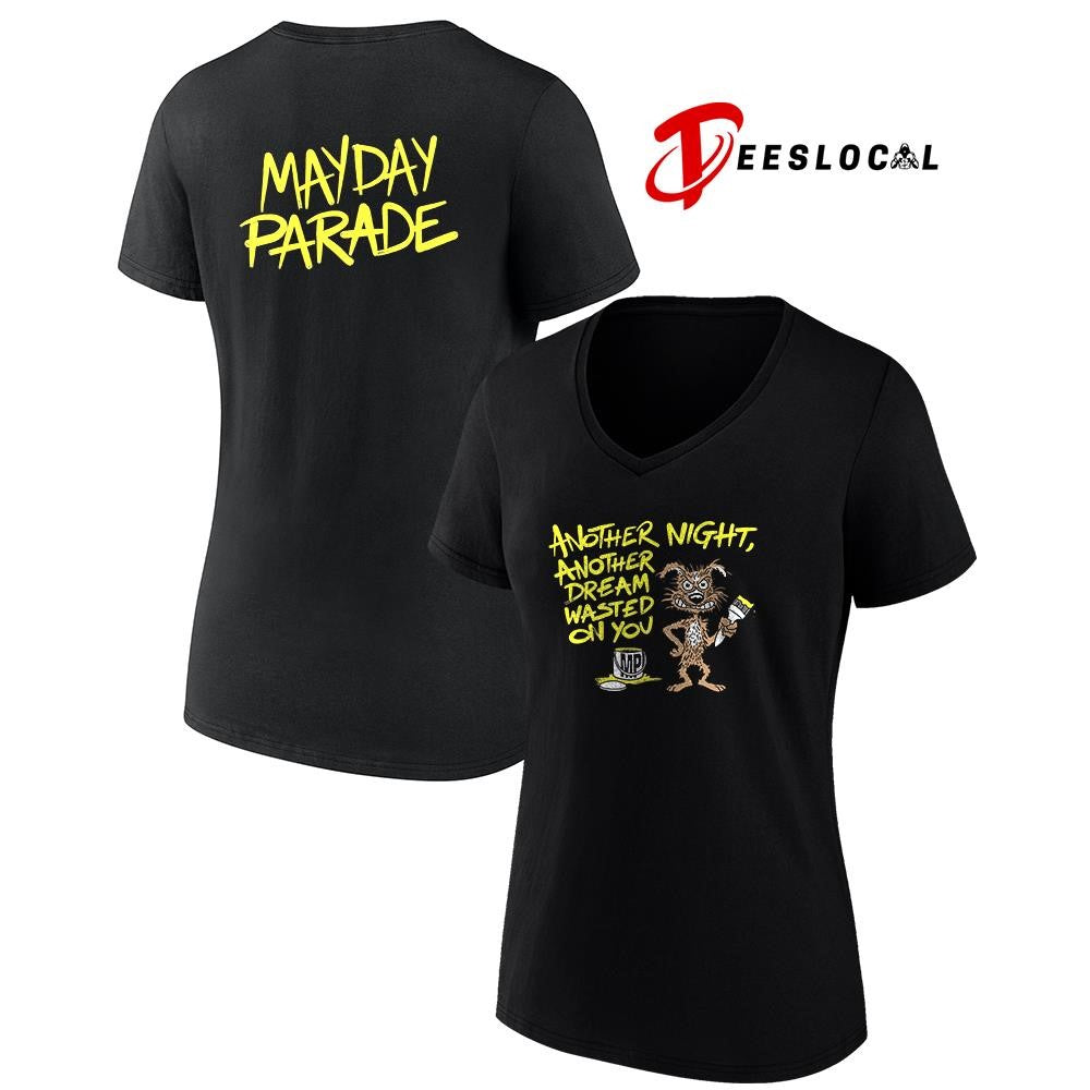 Mayday Parade another night another dream wasted on you graffiti dog art shirt