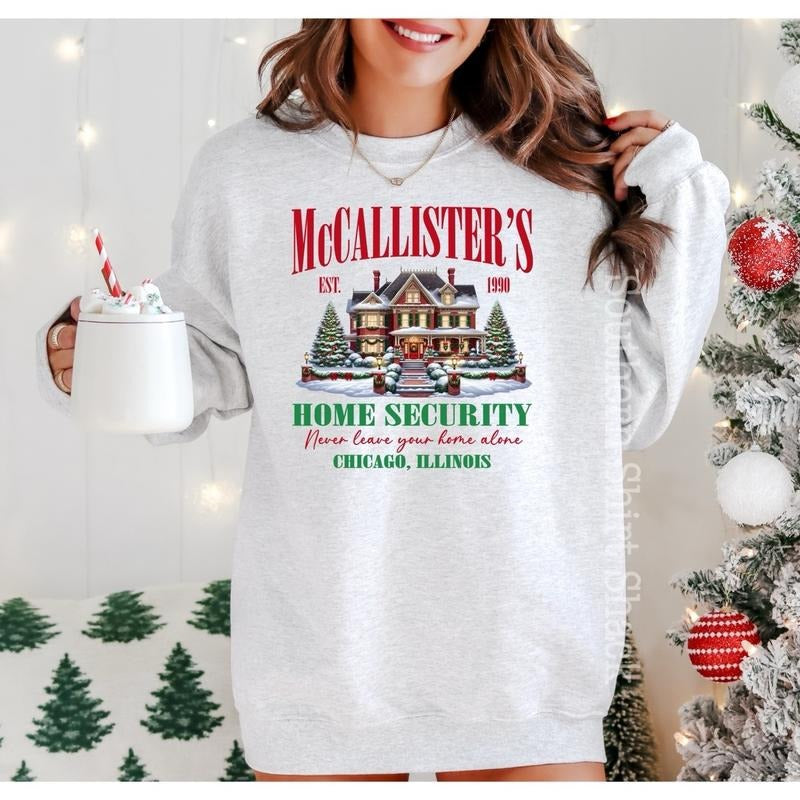 McCallisters Home Security Sweatshirt | Christmas Sweatshirt Shirt Hoodie | PrintMintTees.com