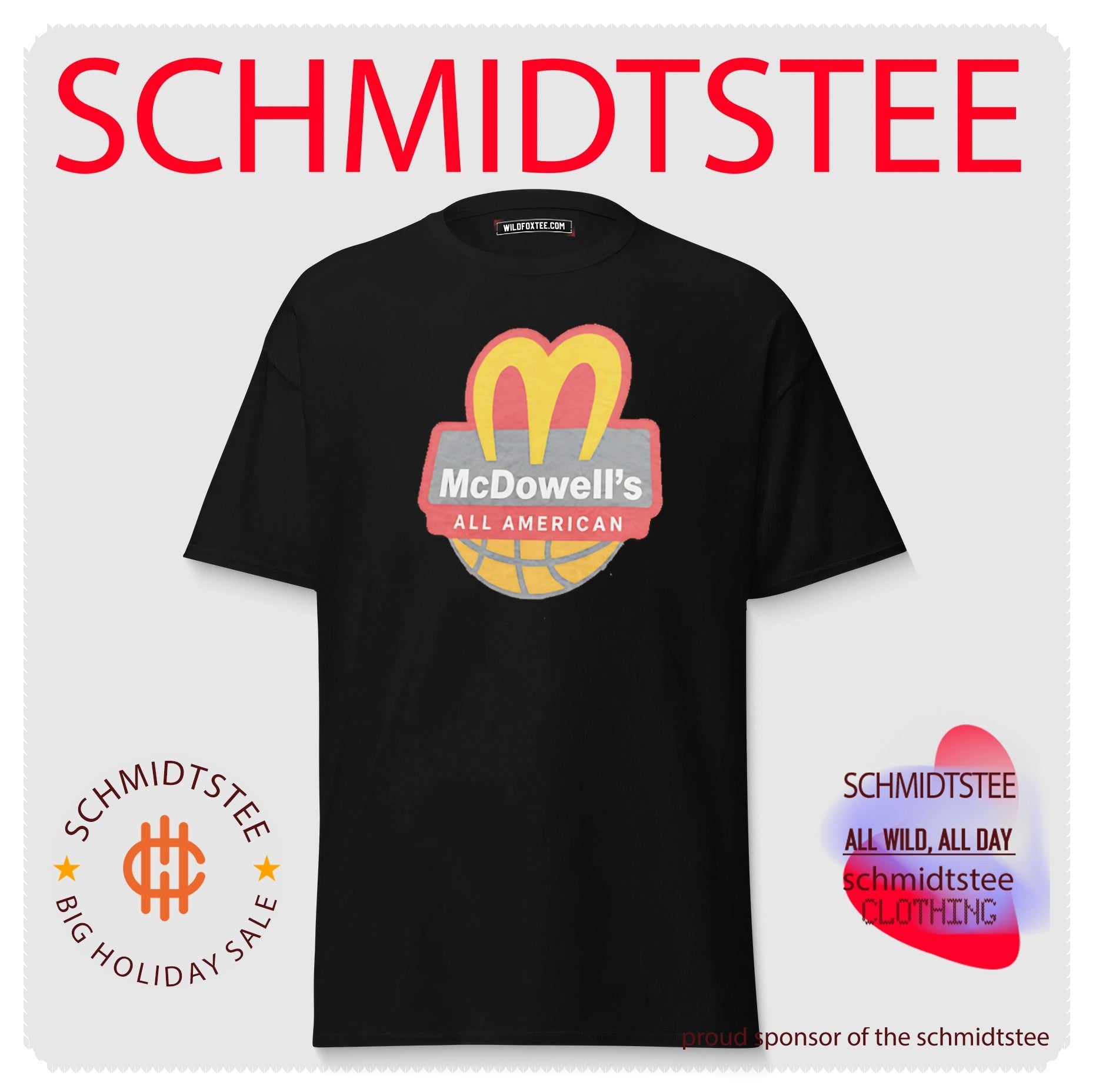 Mcdowell’s All American Basketball Food Parody shirt