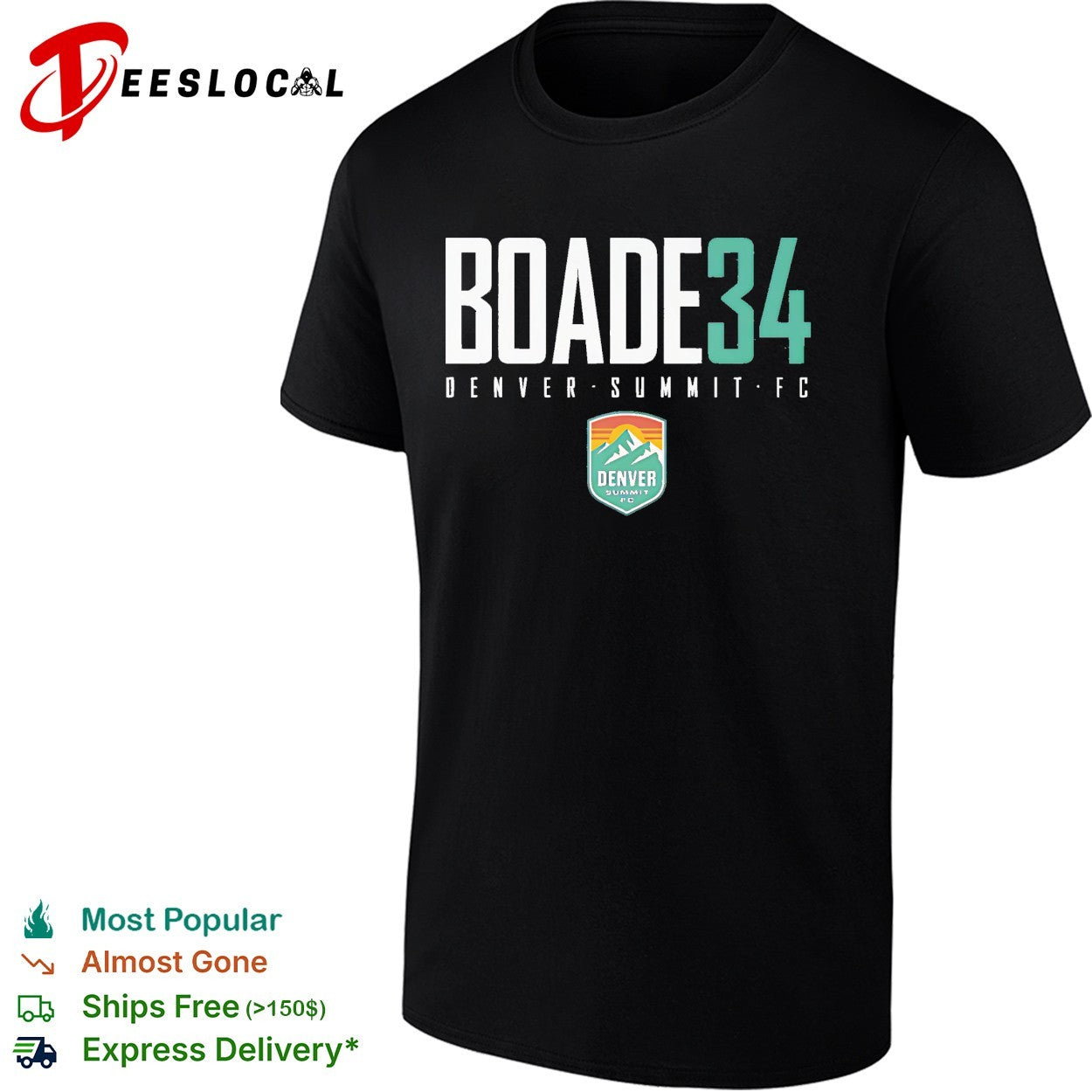 Meg Boade 34 Denver Summit FC professional women’s soccer team shirt