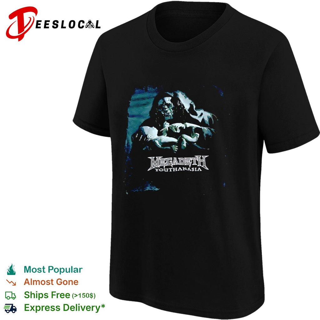 Megadeth Youthanasia Vic Rattlehead with infant band shirt