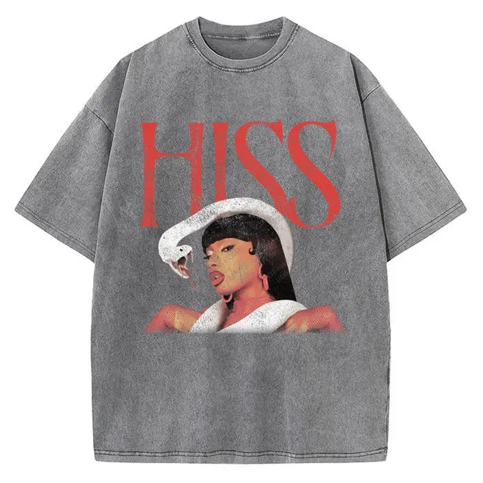 Megan Thee Stallion T-Shirt Hiss Vintage Graphics Fan Tee Crewneck Cotton Menswear Top Hoodie Sweatshirt | PrintMintTees.com