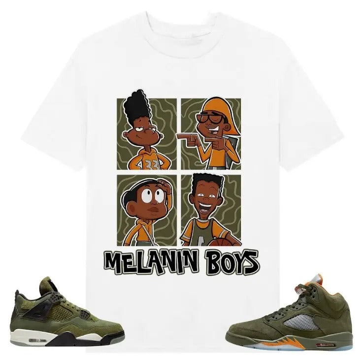 Melanin Boy T-shirt, Shirt match Sneaker Classic Cotton White Color Hoodie Sweatshirt | PrintMintTees.com