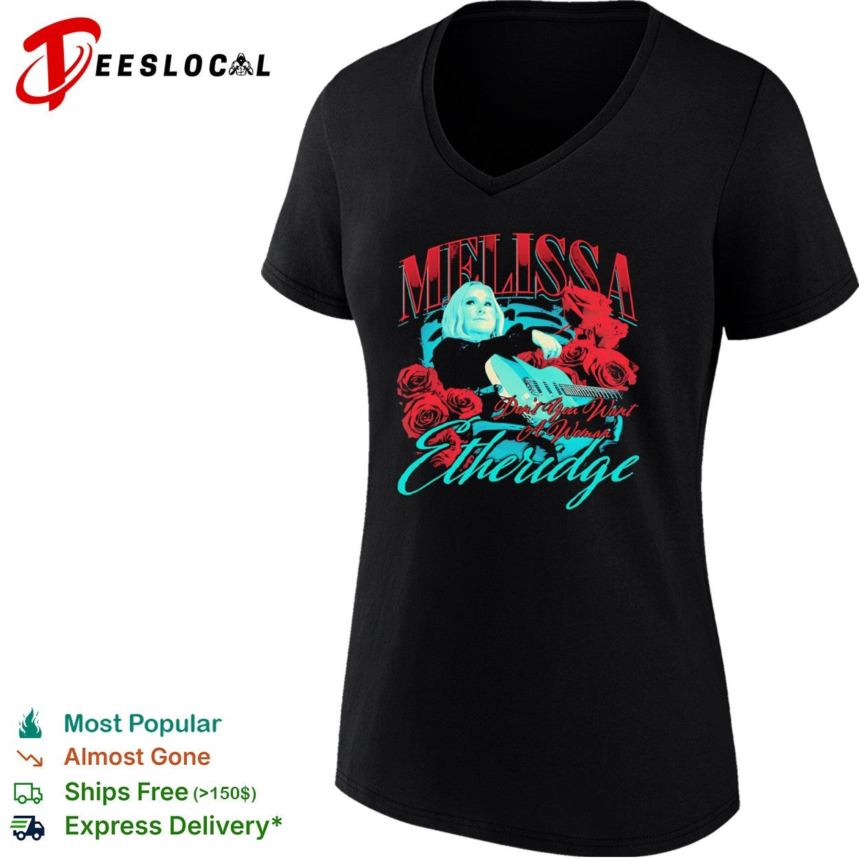 Melissa Etheridge Don’t you want a woman guitar shirt