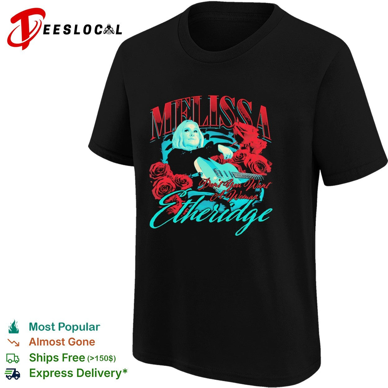 Melissa Etheridge Don’t you want a woman guitar shirt