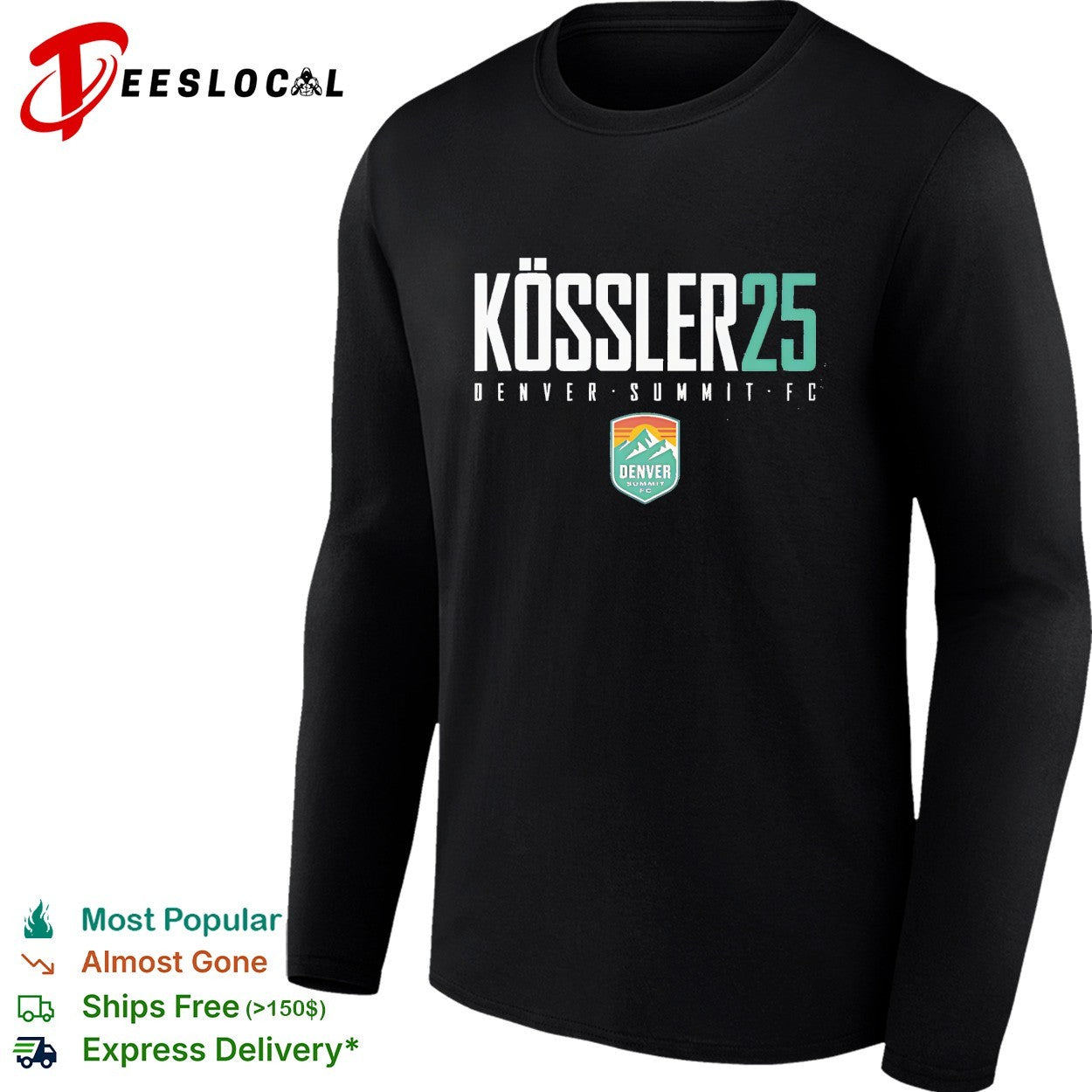 Melissa Kossler 25 Denver Summit FC professional women’s soccer team shirt