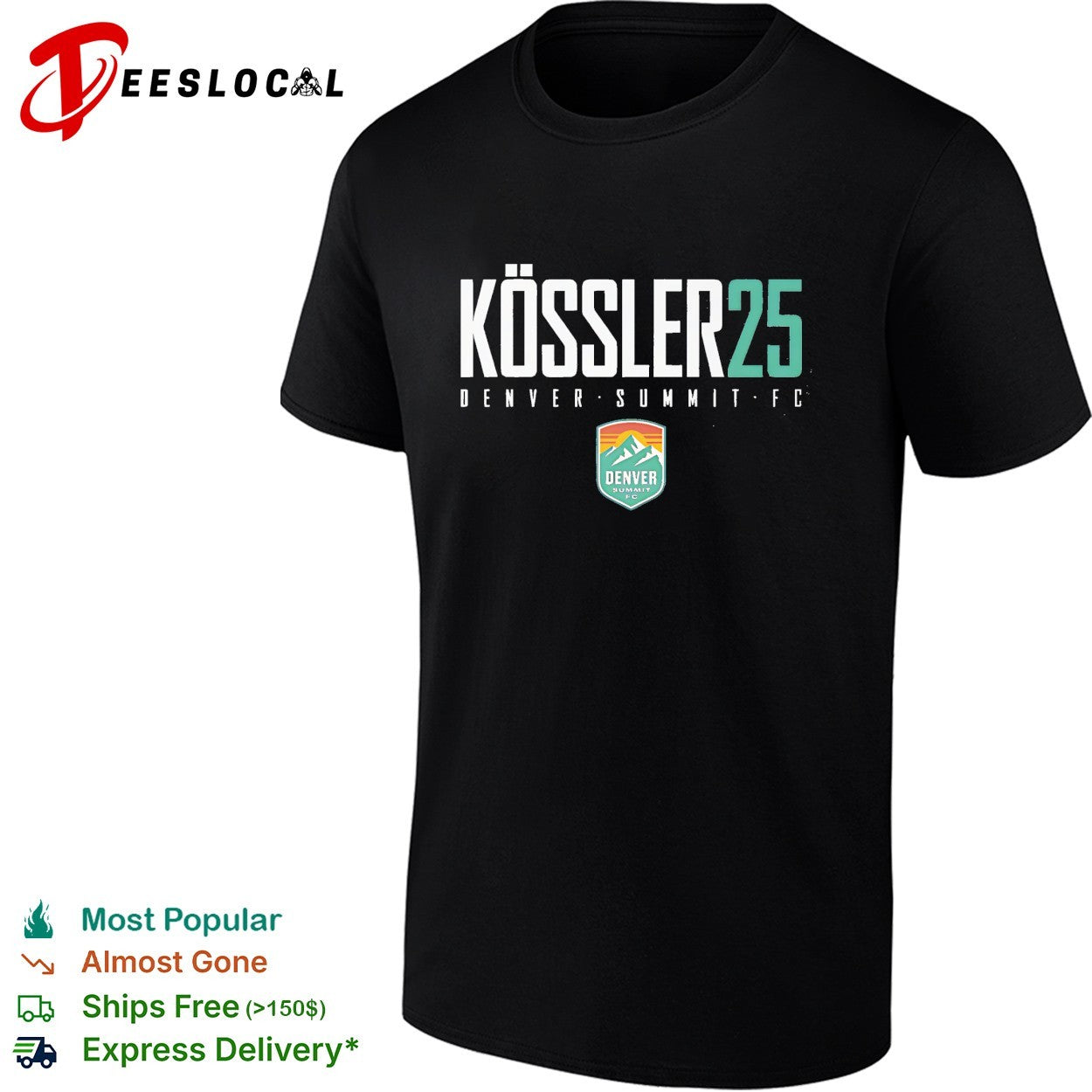 Melissa Kossler 25 Denver Summit FC professional women’s soccer team shirt