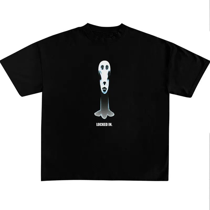 Meme Locked In Alien Unisex Tee, Funny Extraterrestrial Shirt, UFO Graphic Tee, Humorous Space Alien Shirt, Novelty Alien...