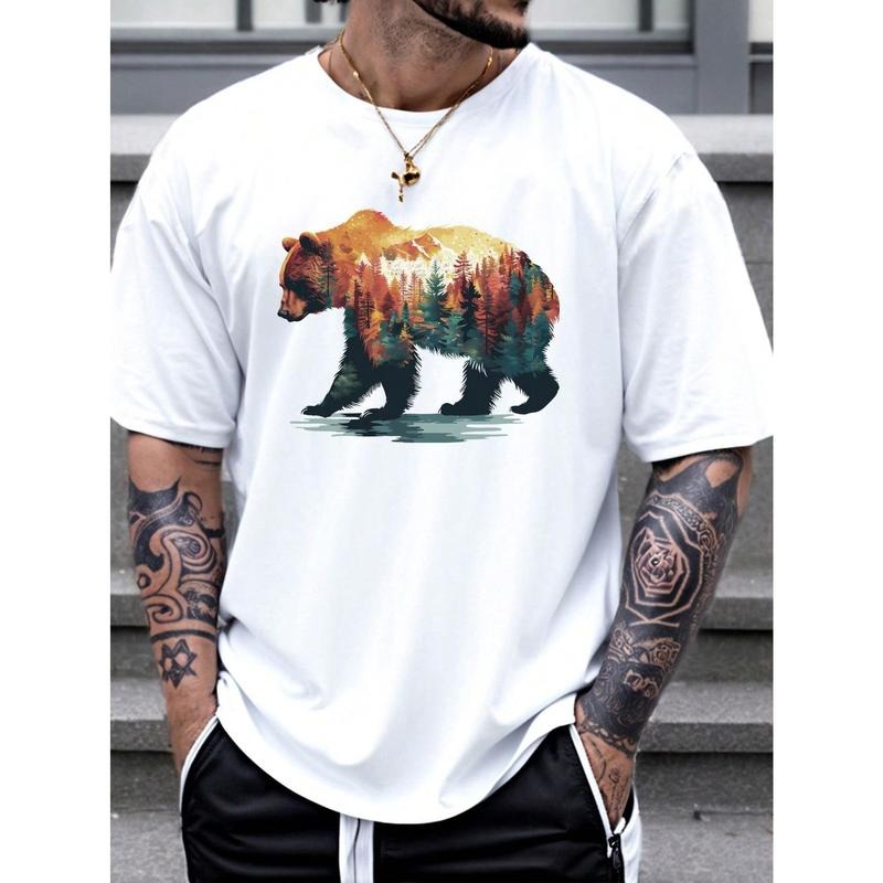 Men Simple Printed Round Neck Summer Short Sleeve T-Shirt Made in USA Hoodie Sweatshirt | PrintMintTees.com