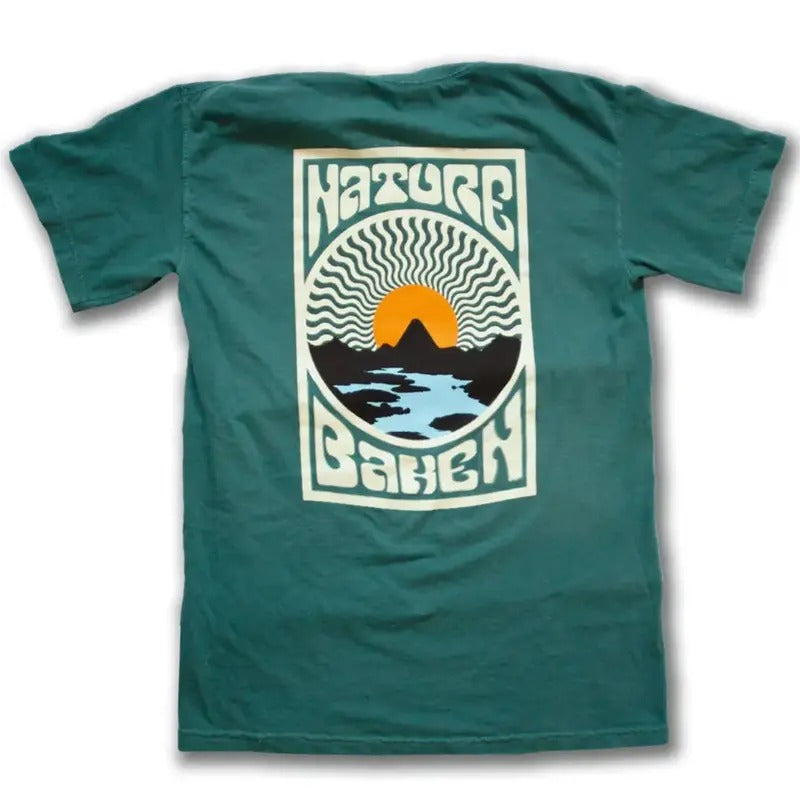 Men Vintage Casual Sunset Woods Nature Print T-shirt Menswear Top Tshirt Streetwear Hoodie Sweatshirt | PrintMintTees.com
