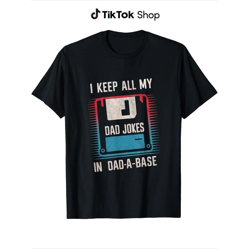 Men Women's T-shirt 180g100% Cotton -Funny dad jokes in dad-a-base for father's day T-Shirt style 02 Hoodie Sweatshirt