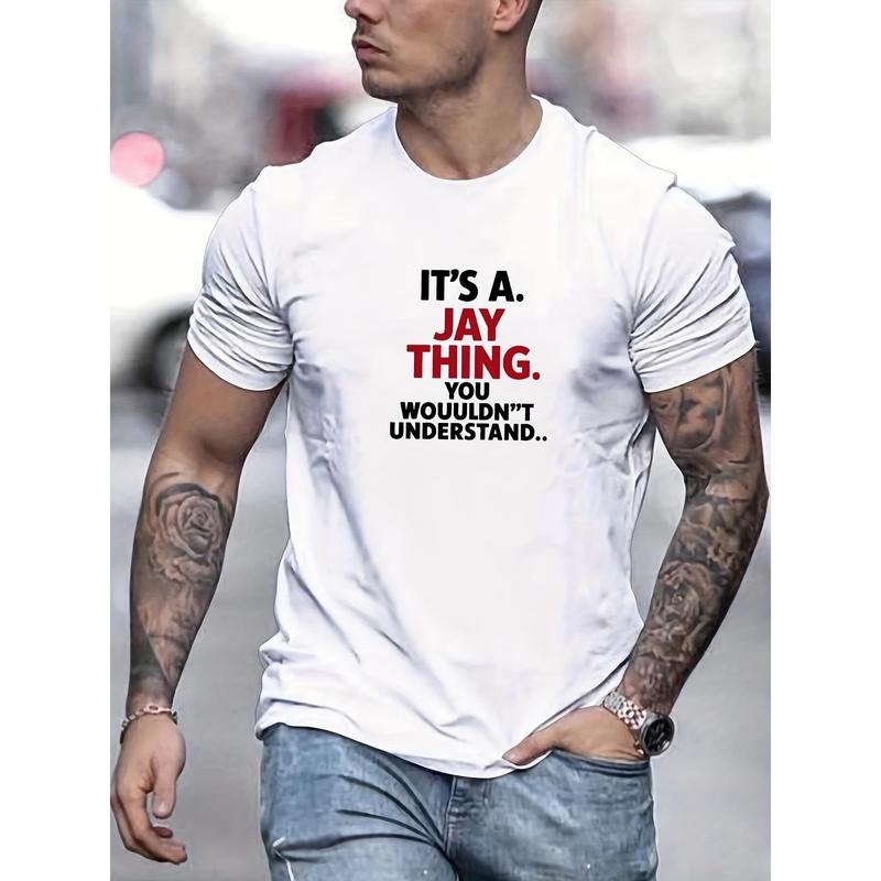 Men's 'IT's A JAY THING' Graphic Tee - Casual Cotton Crew Neck T-Shirt for Summer, Breathable & Soft Made in USA Hoodie...