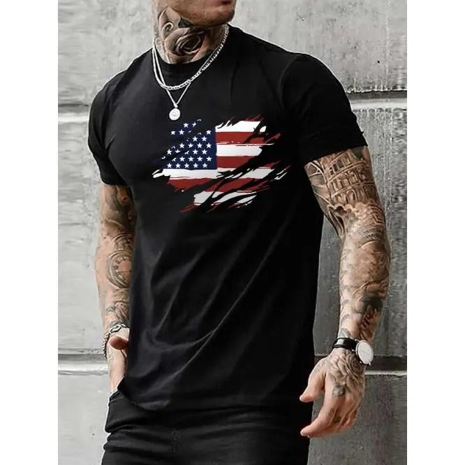 Men's 100% Cotton Graphic Tee - Casual Short Sleeve Crew Neck T-Shirt for Summer, Outdoor & Home WearMade in USA Hoodie...