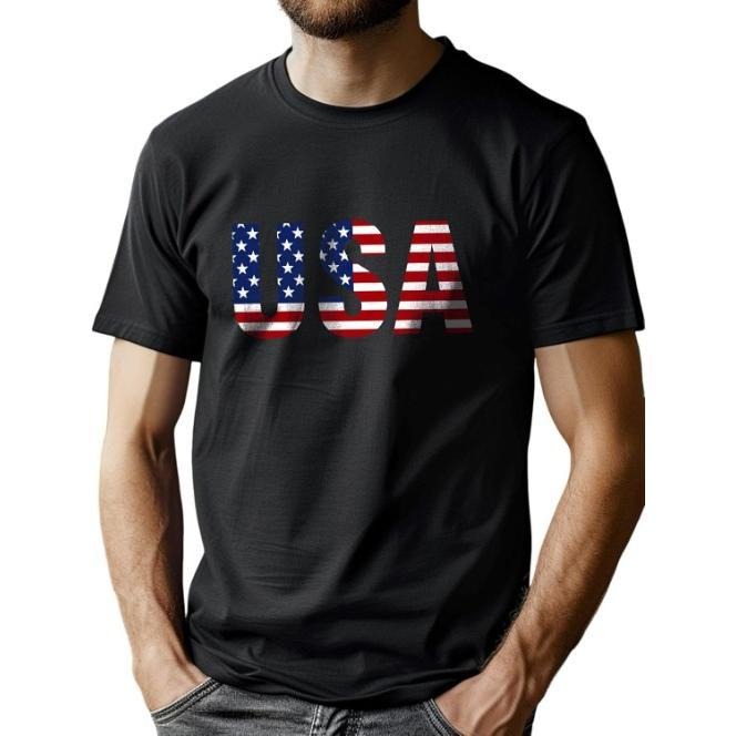 Men's 4th of July Shirts American Flag Patriotic Shirts Short Sleeve USA Memorial Day Cotton T Shirts Made in USA Hoodie...