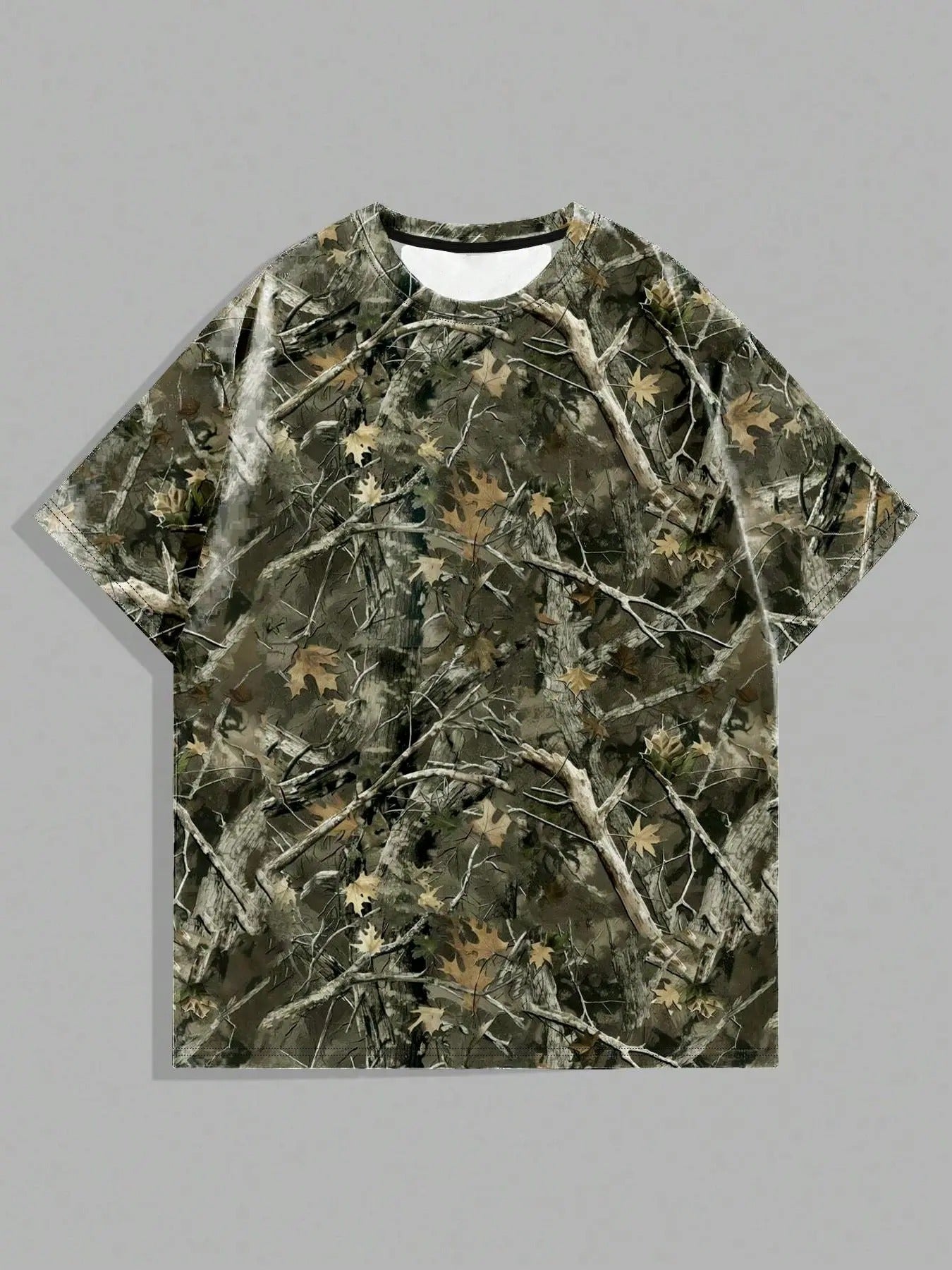 All Over Print Short Sleeve Regular Fit Casual Leaf Print Crew Neck Daily Top All Seasons T-Shirts, Hoodie, Sweatshirt