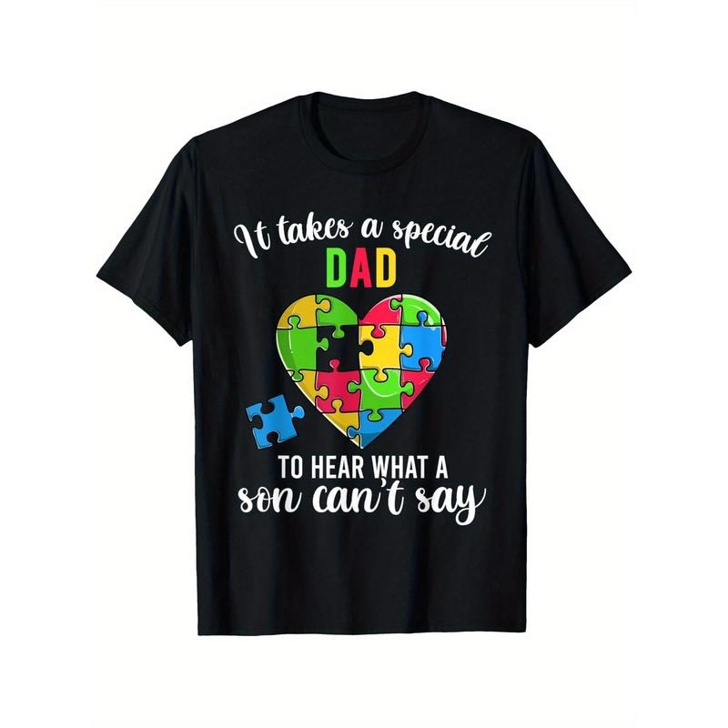 Men's Autism Awareness Dad T-Shirt