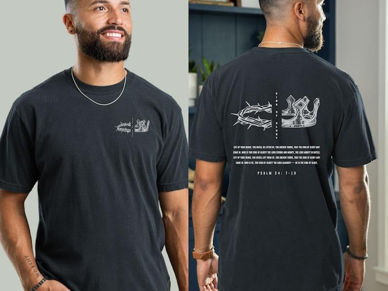 Men's Christian King of Glory Shirt, Psalm 24 Shirt, Christian Shirts for Men, Fathers Day Christian Gifts, Christian ...
