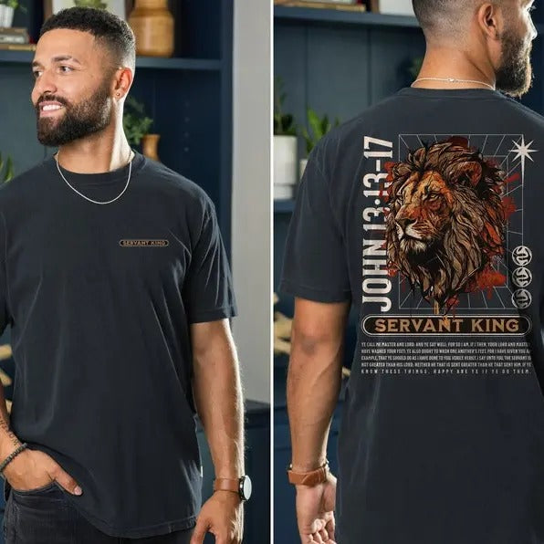 Men's Christian Shirts  Servant King Bible Verse Shirt Christian TShirt Religious Gift Christian Apparel T Shirt Gift for...