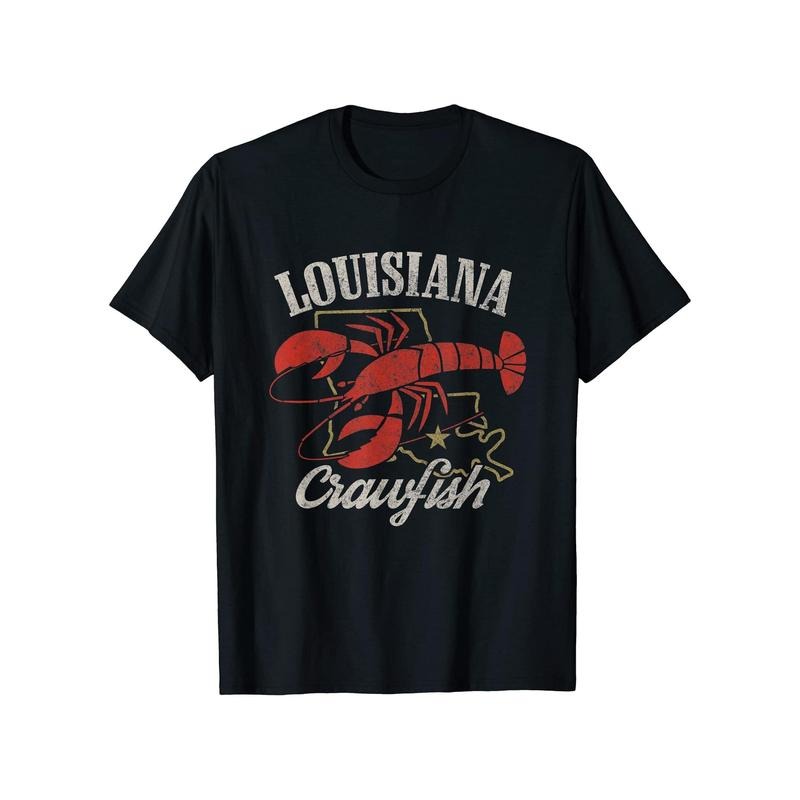 Men's Cotton Crayfish Graphic Tee - Casual Round Neck T-Shirt for Summer, Breathable & Stretch Fabric made in usa Hoodie...