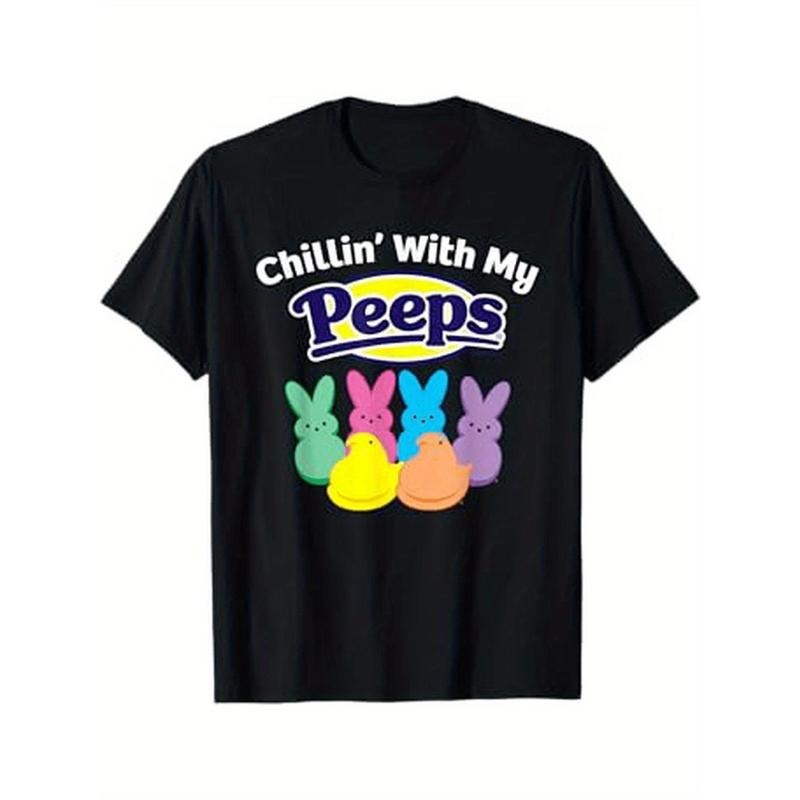Men's Cotton T-Shirt "Chillin' with My Peeps"