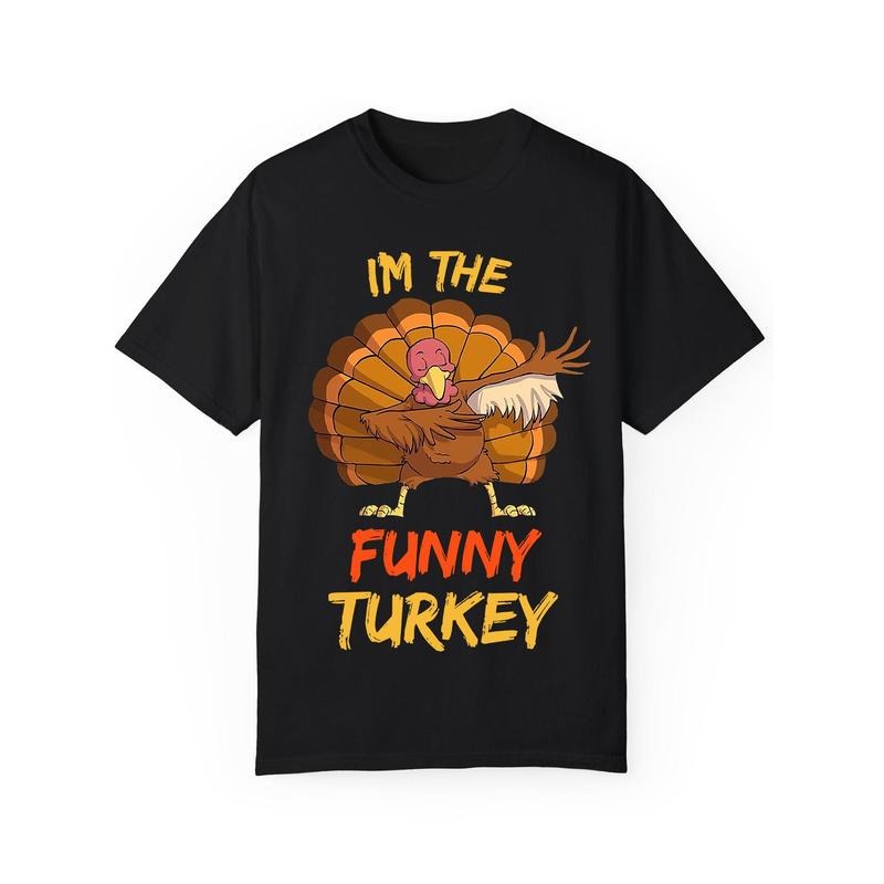 Men's FUNNY TURKEY Print Crew Neck Short Sleeve, Casual Daily Pure Cotton T-shirt, Men's Clothing For Summer Outdoor...