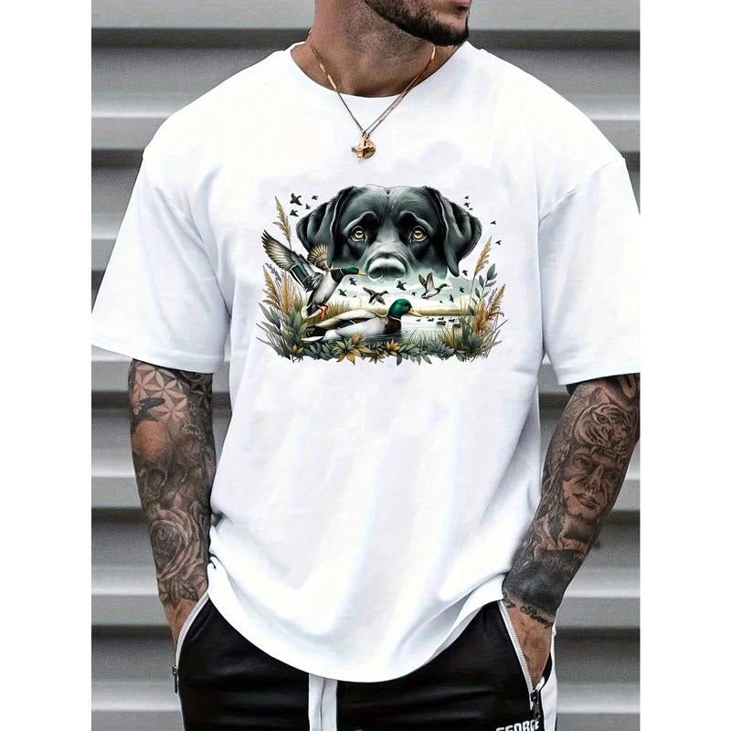 Men's Fashion Labrador Retriever Hunting Duck Print T-Shirt Made in USA Hoodie Sweatshirt | PrintMintTees.com