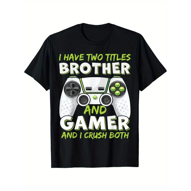 Men's Gamer Graphic Tee - Soft Cotton, Casual Round Neck T-Shirt for Summer, Perfect Gift Idea made in usa Hoodie Sweatshirt