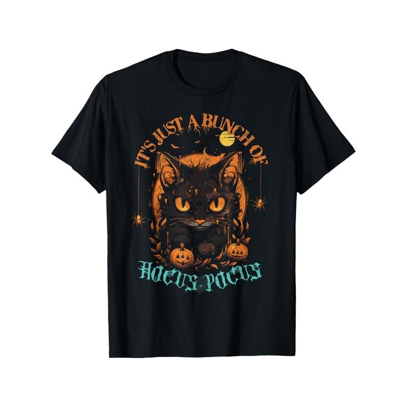 Men's Halloween T-shirts Retro Halloween Black Cats are just magic T-shirts Made in USA Hoodie Sweatshirt | PrintMintTees.com