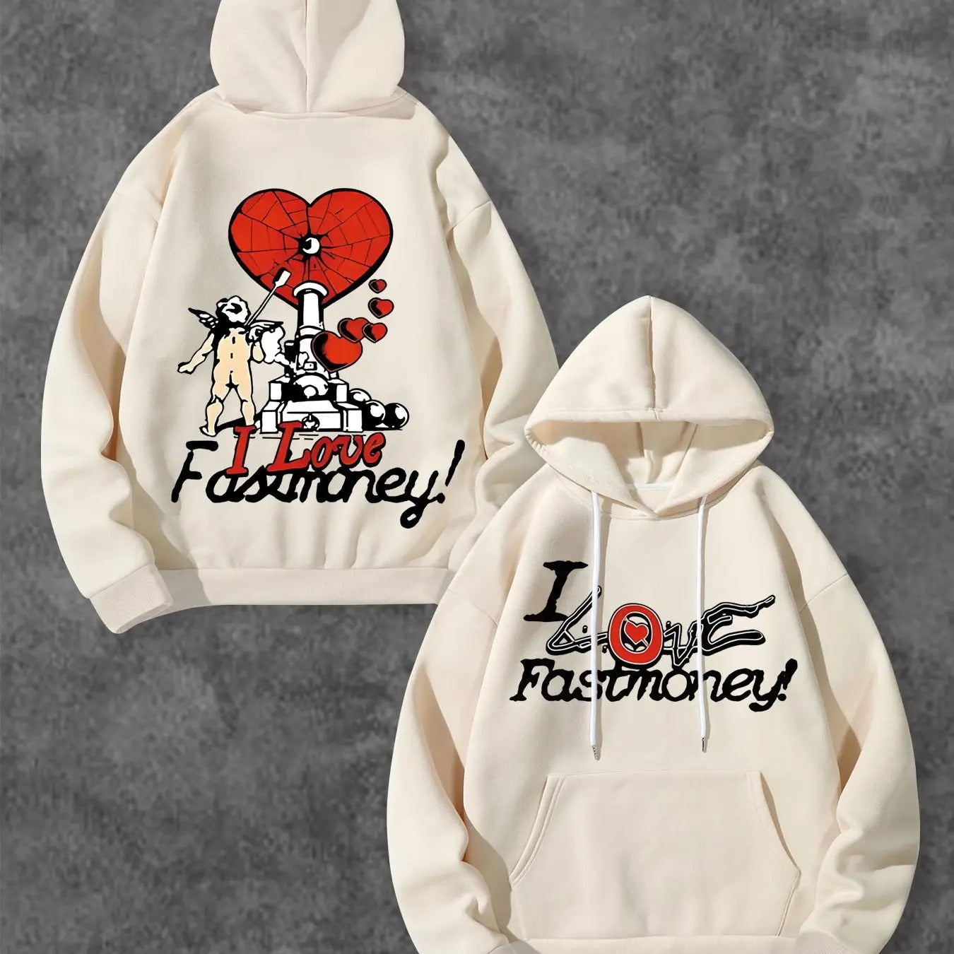 Men's Letter & Graphic Print Hoodie, Casual Street Long Sleeve Hooded Sweatshirt for Fall & Winter, Regular Fit Men's...