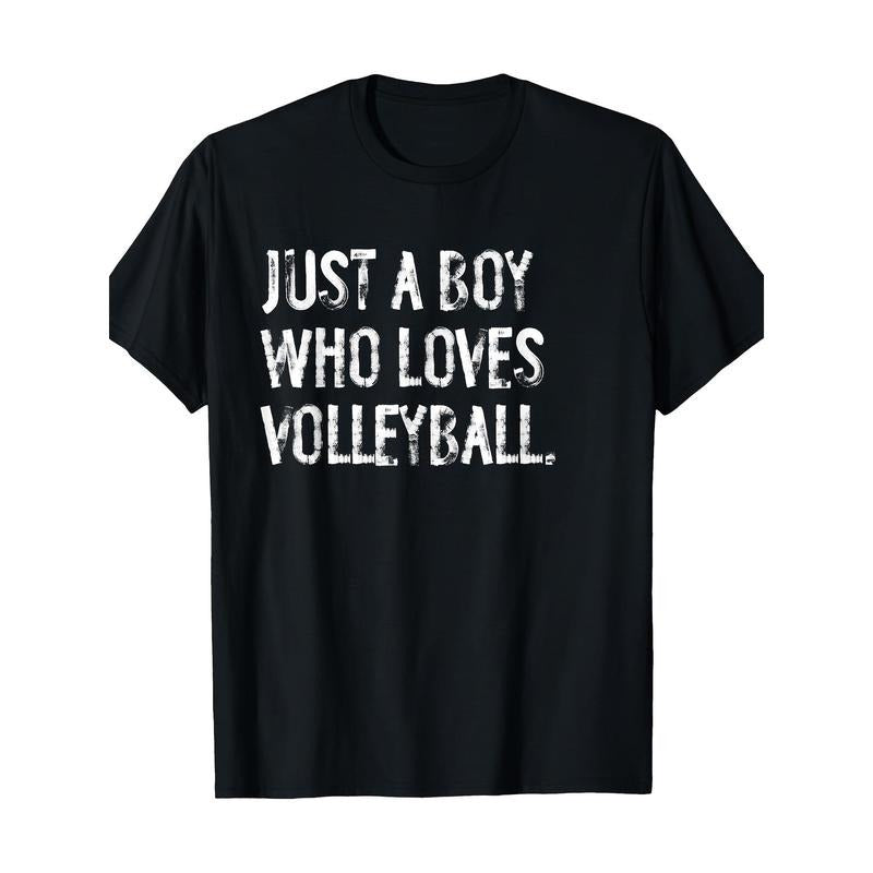 Men's Love Volleyball Graphic Tee - 100% Cotton, Casual Round Neck T-Shirt for All Seasons made in usa Hoodie Sweatshirt